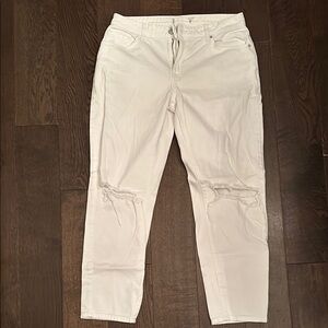 White Distressed Jeans